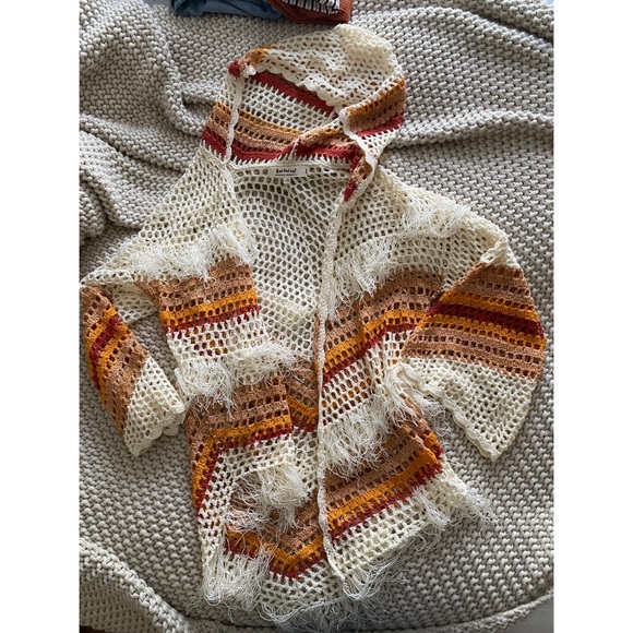 Three Bird Nest Crochet Kimono - Picture 1 of 3